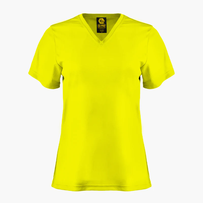 EG-PRO E165 - Basic Training Women's V-Neck Short Sleeve Tee Shirt (Set-In Sleeves)