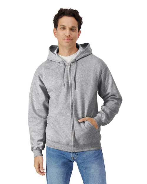 Gildan SF600 - Softstyle Midweight Fleece Adult Full Zip Hooded Sweatshirt