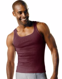 Hanes 392P4 - Men's TAGLESS® Ribbed A-Shirt 4-Pack