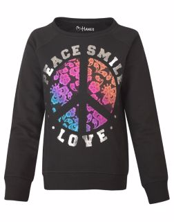 Hanes K216 - Girls'Lacey Peace Crewneck Sweatshirt