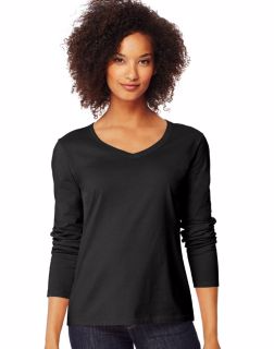 Hanes O9142 - Women's Long-Sleeve V-Neck T-Shirt