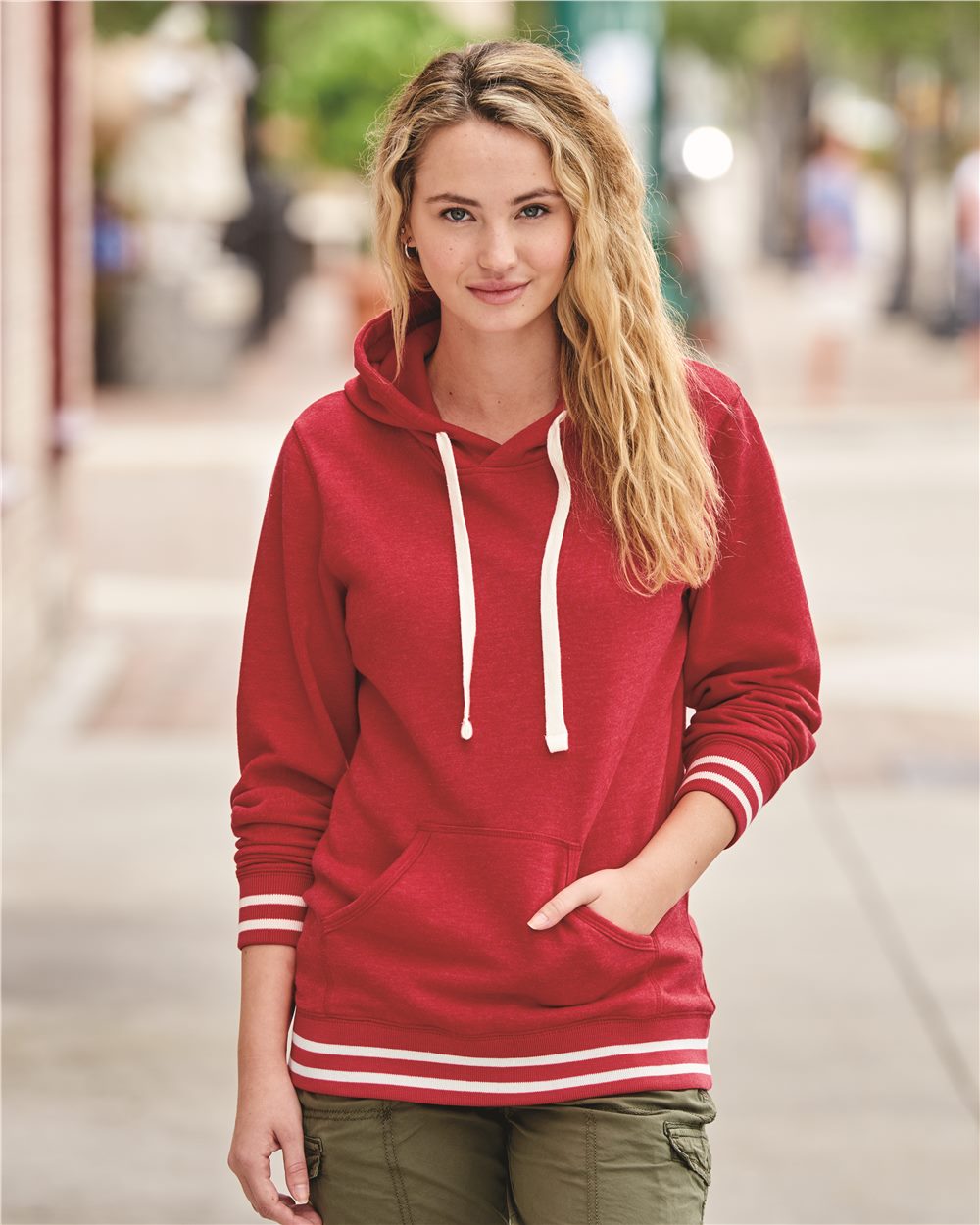 J. America 8651 - Relay Women's Hooded Pullover Sweatshirt