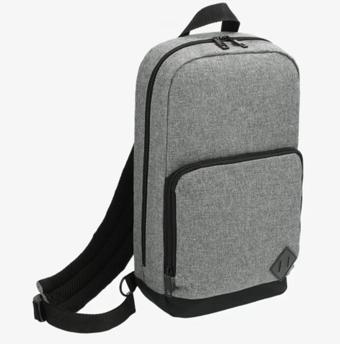 LEEDS 3451-04 - Graphite Deluxe Recycled Sling Backpack
