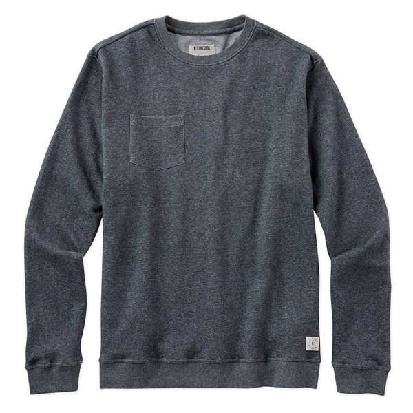 Linksoul LS490 - Men's Double-knit Pocket Crewneck Sweatshirt