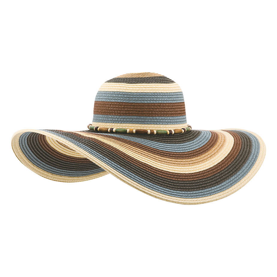 Mega Cap 8234 - Ladies' Toyo Braid Color Block Sun Hat