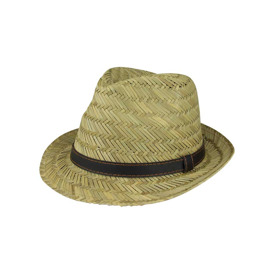 Mega Cap 8961 - Straw Fedora Hat