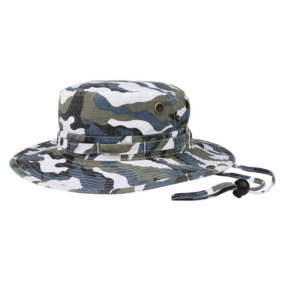 Mega Cap 9013C - Camouflage Washed Hunting Hat W/ Self Fabric Chin Cord