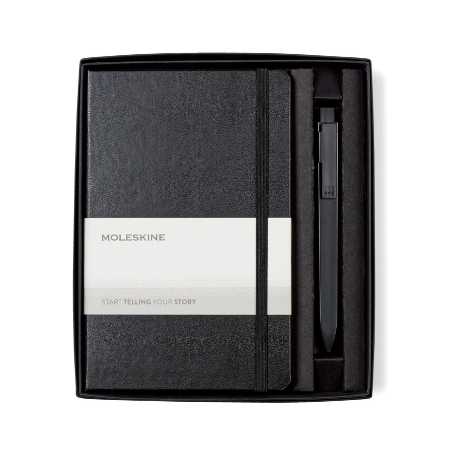 Moleskine 100477 - Medium Notebook and GO Pen Gift Set