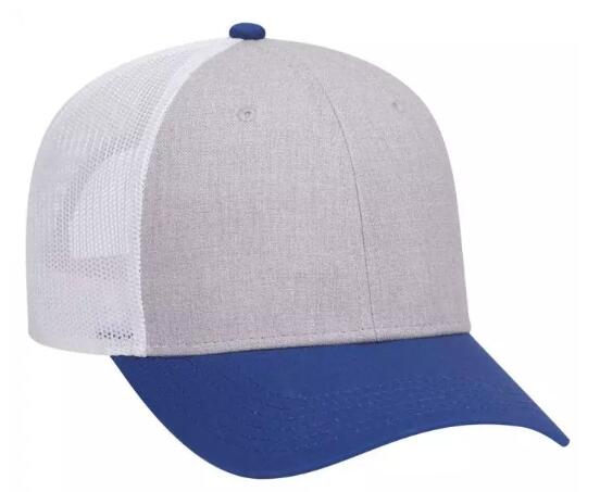 OTTO CAP 83-1300 - Heather 6 Panel Low Profile Mesh Back Trucker Hat