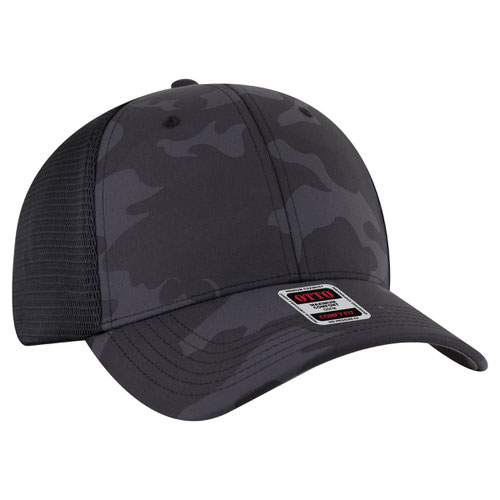 OTTO CAP 83-2 - "OTTO COMFY FIT" Stretchable Camo 6 Panel Low Profile Mesh Back Trucker Hat
