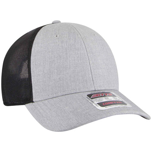 Ottocap 83-1312 - "OTTO Comfy Fit" Heathered 6 Panel Low Profile Mesh Back Trucker Hat