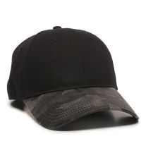 Outdoor Cap GHP-100 - Canvas W/Etched Camo Weathered Visor Cap