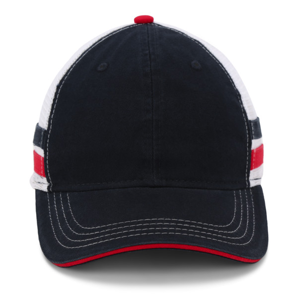 Paramount Headwear I-7082 - Patriotic Striped Fine Mesh Back Cap