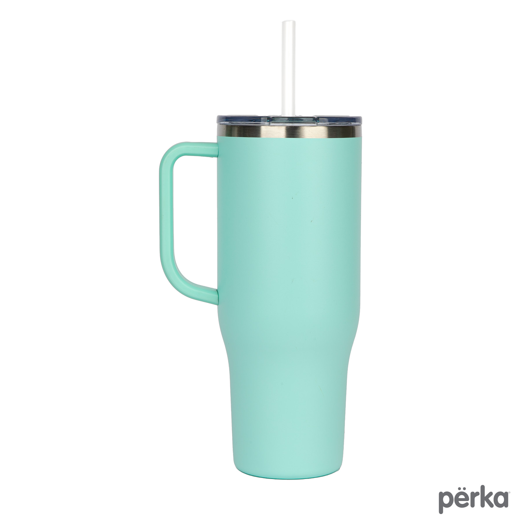 Perka® KM8416 - Kempton 40 oz. Double Wall Stainless Steel Travel Mug