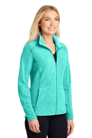 Port Authority® L235-Ladies Heather Microfleece Full-Zip Jacket
