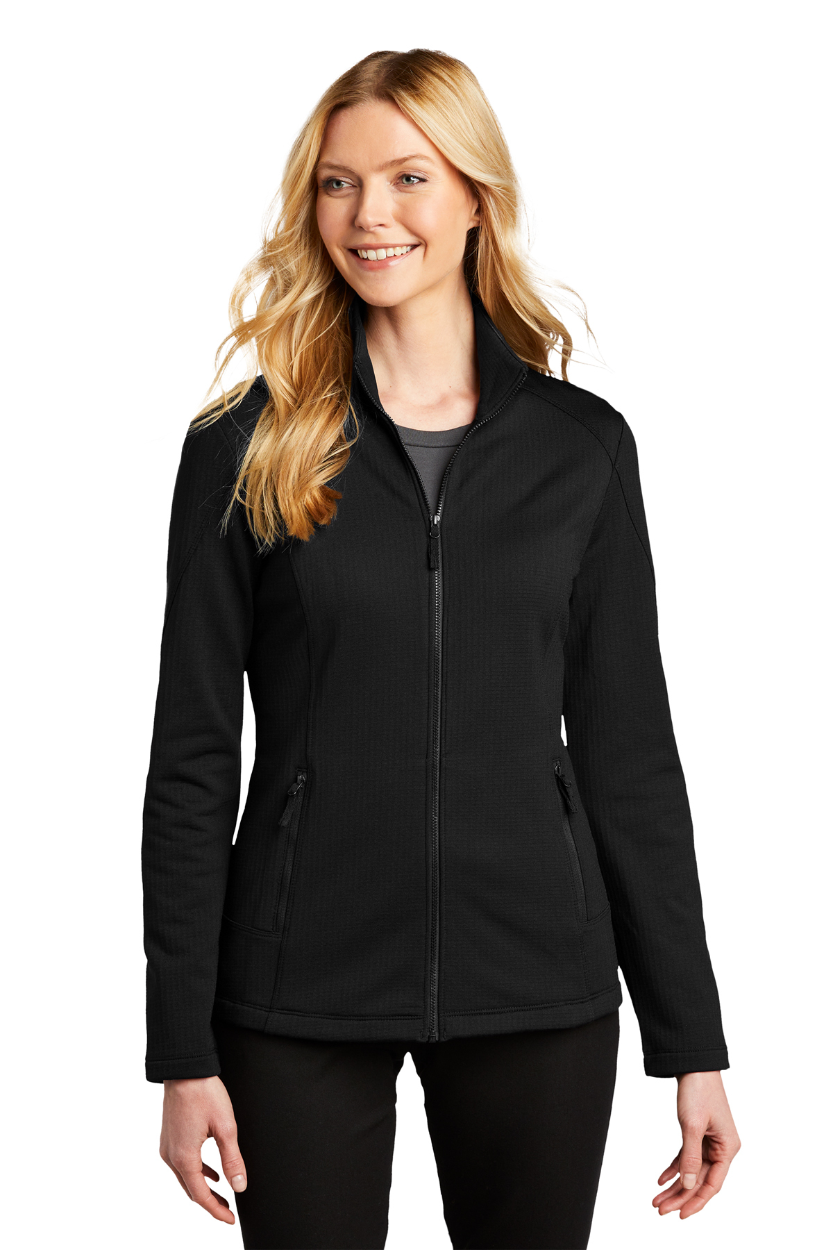 Port Authority® L239 - Ladies Grid Fleece Jacket $38.34 - Outerwear