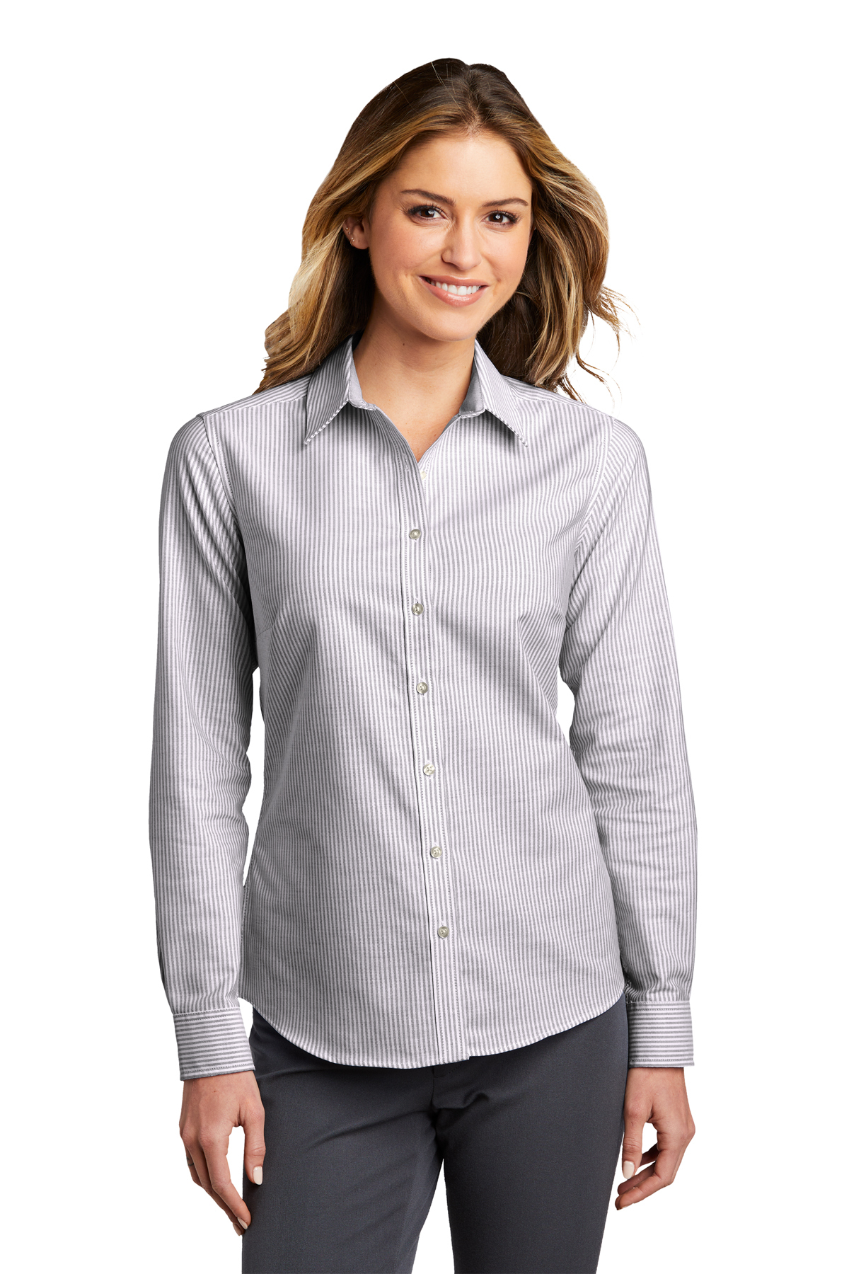 Port Authority® LW657 - Ladies SuperPro™ Oxford Stripe Shirt
