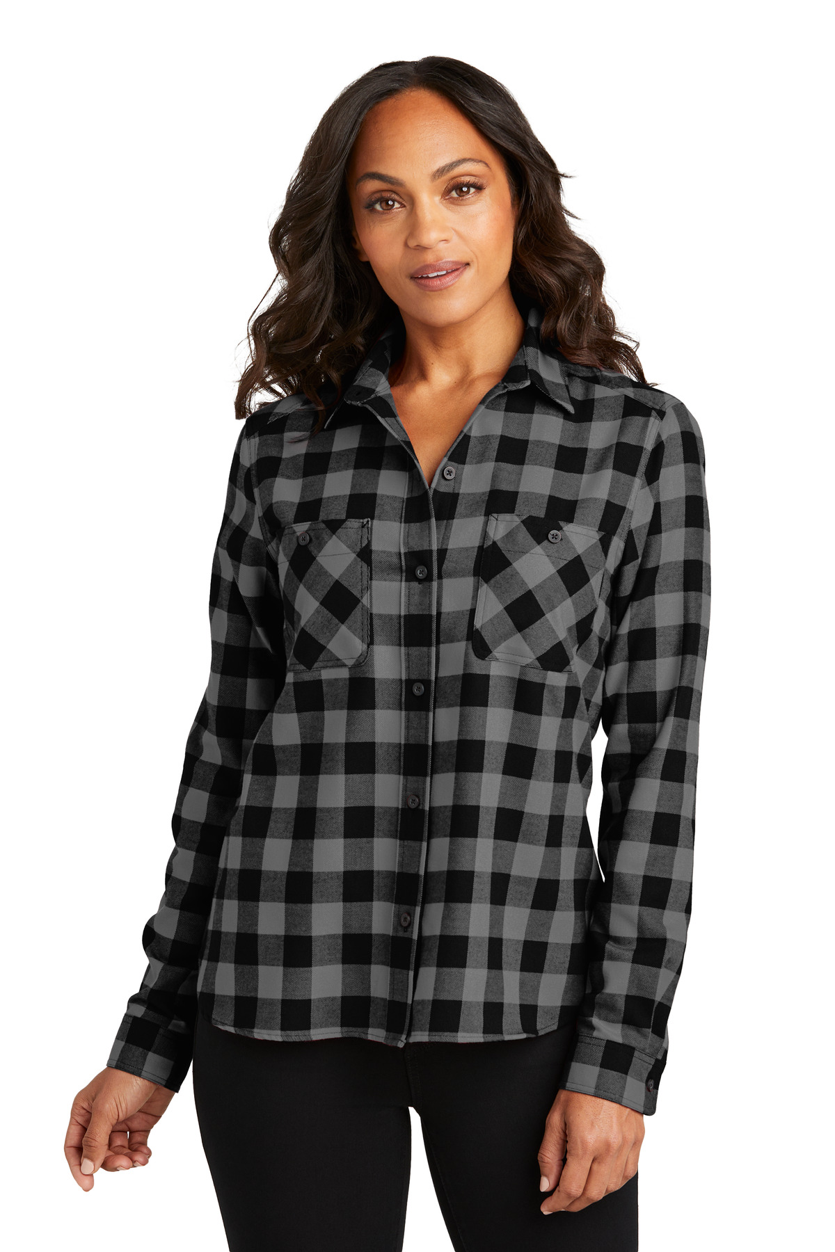 Port Authority® LW669 - Ladies Plaid Flannel Shirt