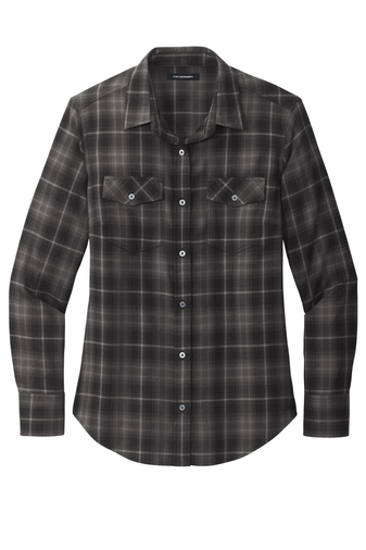 Port Authority® LW672 - Ladies Long Sleeve Ombre Plaid Shirt