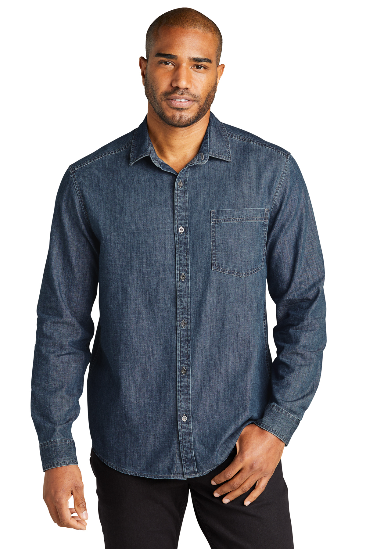Port Authority W676 - Men's Long Sleeve Perfect Denim Shirt