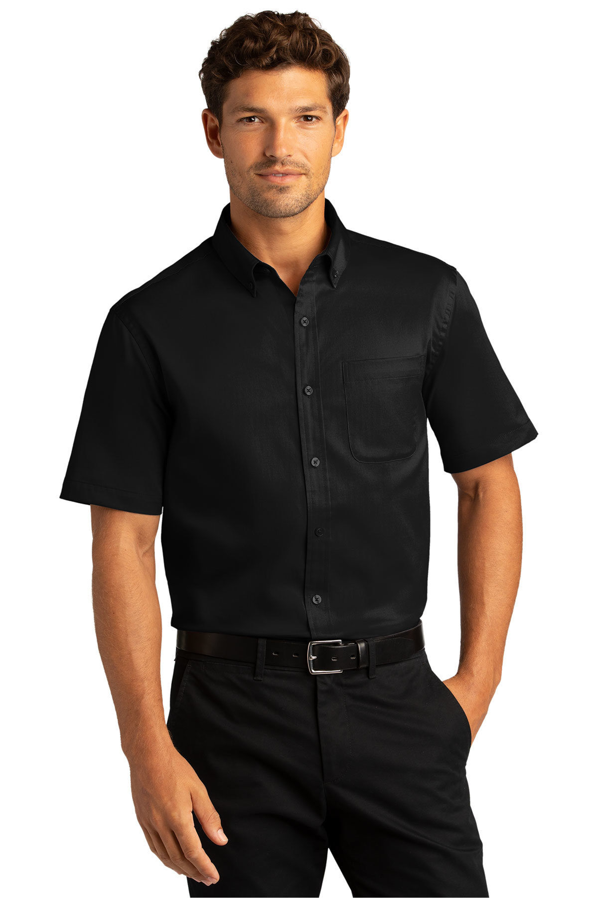 Port Authority® W809 -Short Sleeve SuperPro™ React™ Twill Shirt