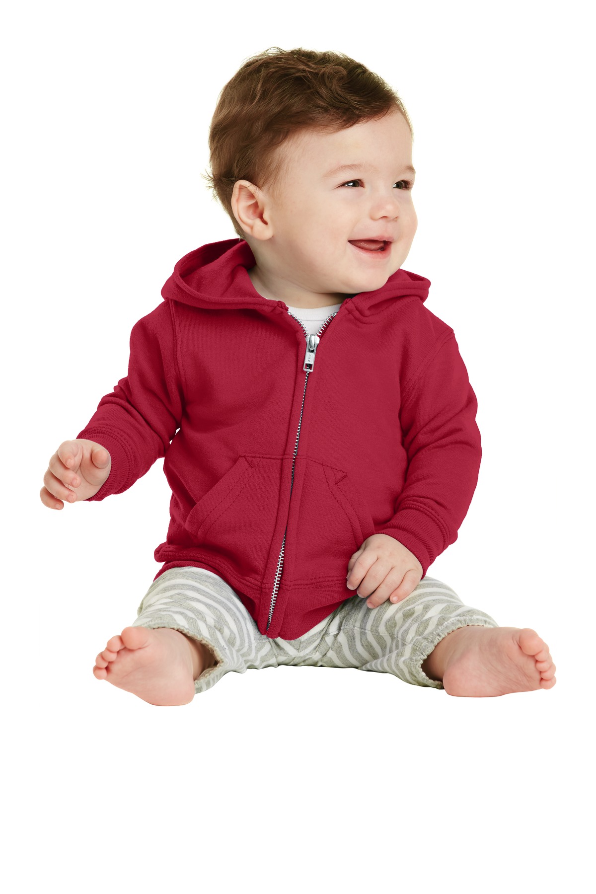 Port & Company® CAR78IZH - Infant Core Fleece Full-Zip Hooded Sweatshirt