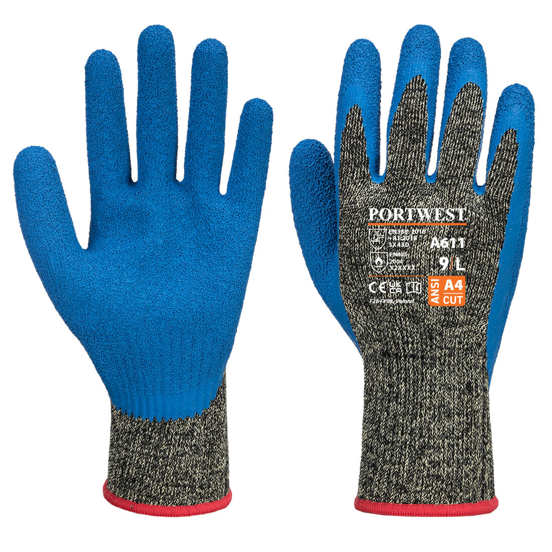 Portwest A611 - Aramid HR Cut Latex Glove