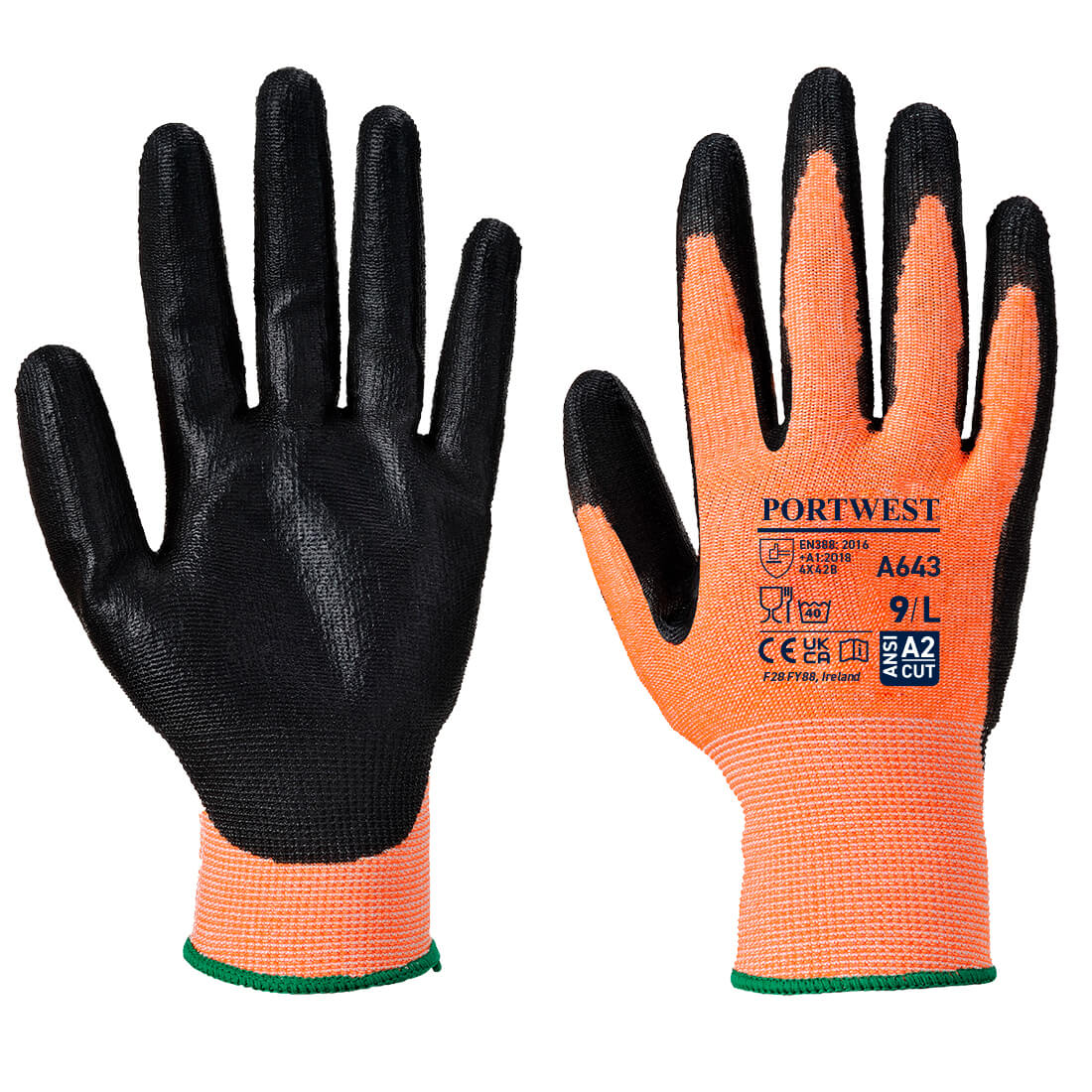 Portwest A643 - Amber Cut Glove - Nitrile Foam