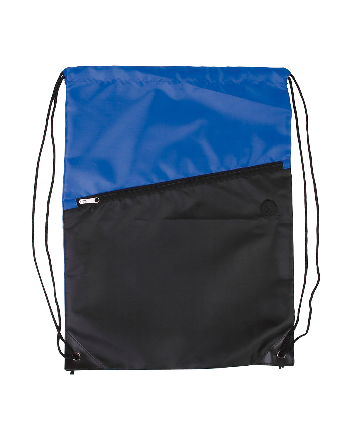 Prime Line BG209 - Two-Tone Poly Drawstring Backpack With Zipper
