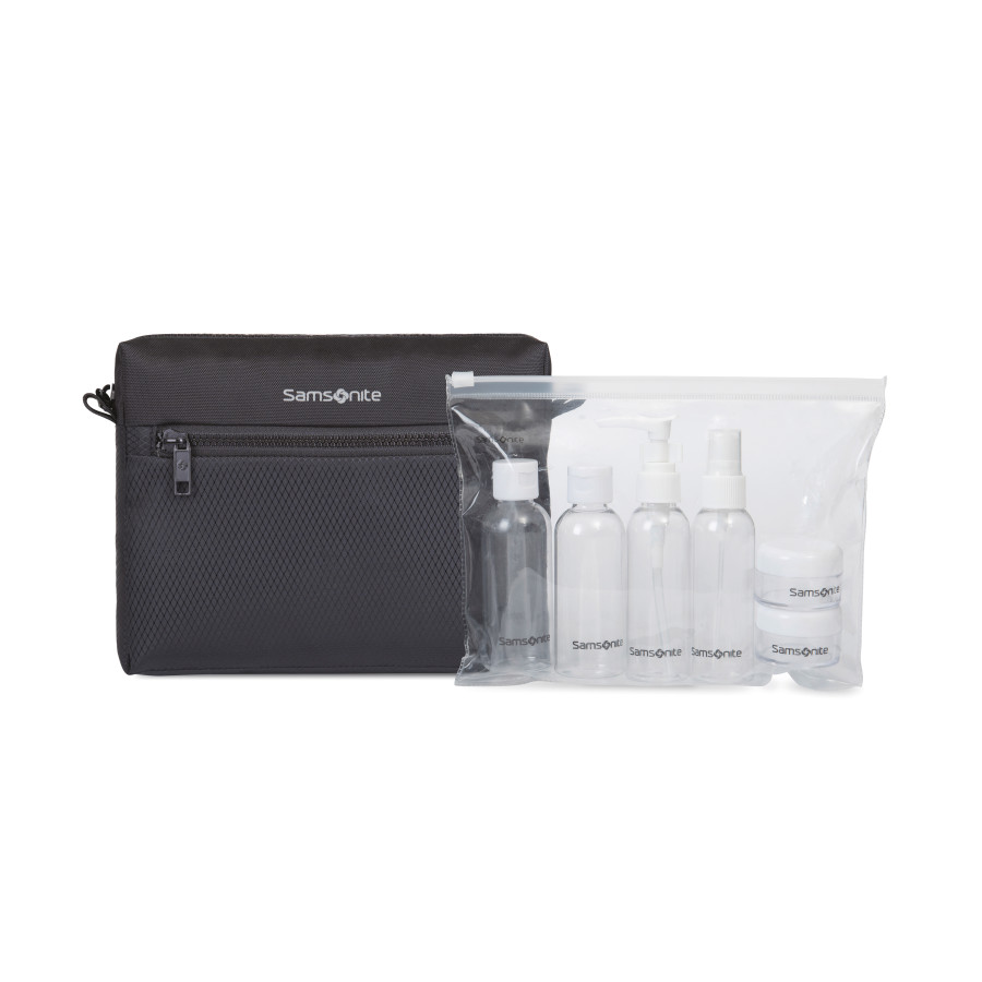 Samsonite 101149 - Zippered Pouch and 6 Piece Travel Bottle Set