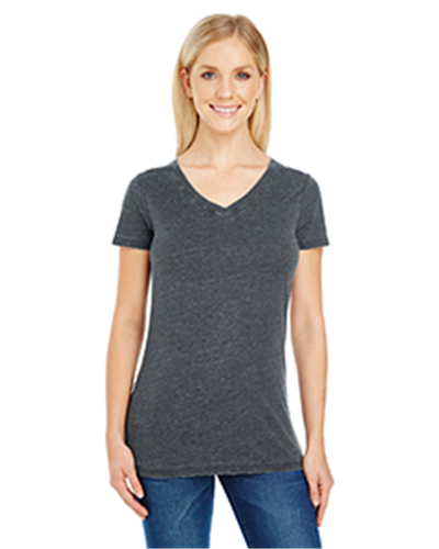 Threadfast Apparel 208B - Ladies' Vintage Dye Short-Sleeve V-Neck T-Shirt