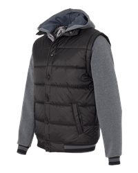 Burnside B8701 - Nylon Vest with Fleece Sleeves