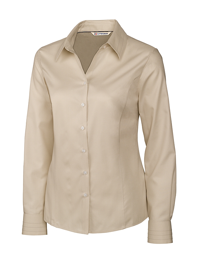 CUTTER & BUCK LCW08394 - Ladies' L/S Epic Easy Care Fine Twill