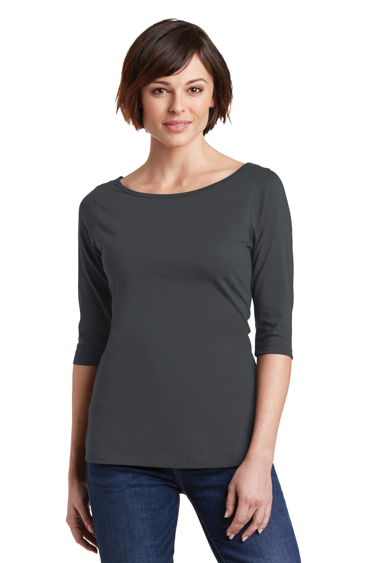 District Ladies Perfect Weight  DM107L - 3/4 Sleeve Tee