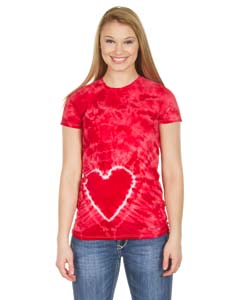 Dyenomite Drop Ship 150HT - Junior Heart Tie-Dye T-Shirt