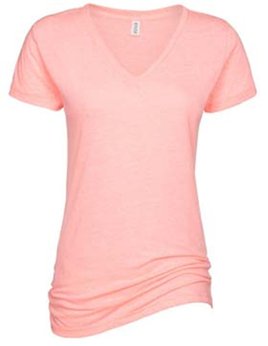 Enza 01279 - Ladies Melange V-Neck Tee $10.38 - T-Shirts