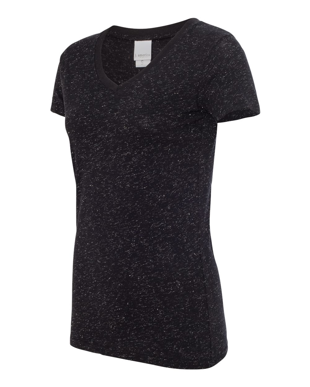J. America 8136 - Women's Glitter V-Neck T-Shirt
