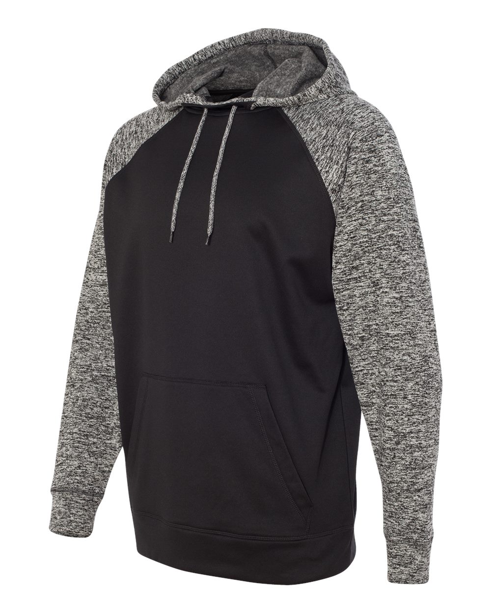 J. America 8612 - Colorblock Cosmic Fleece Hooded Pullover Sweatshirt