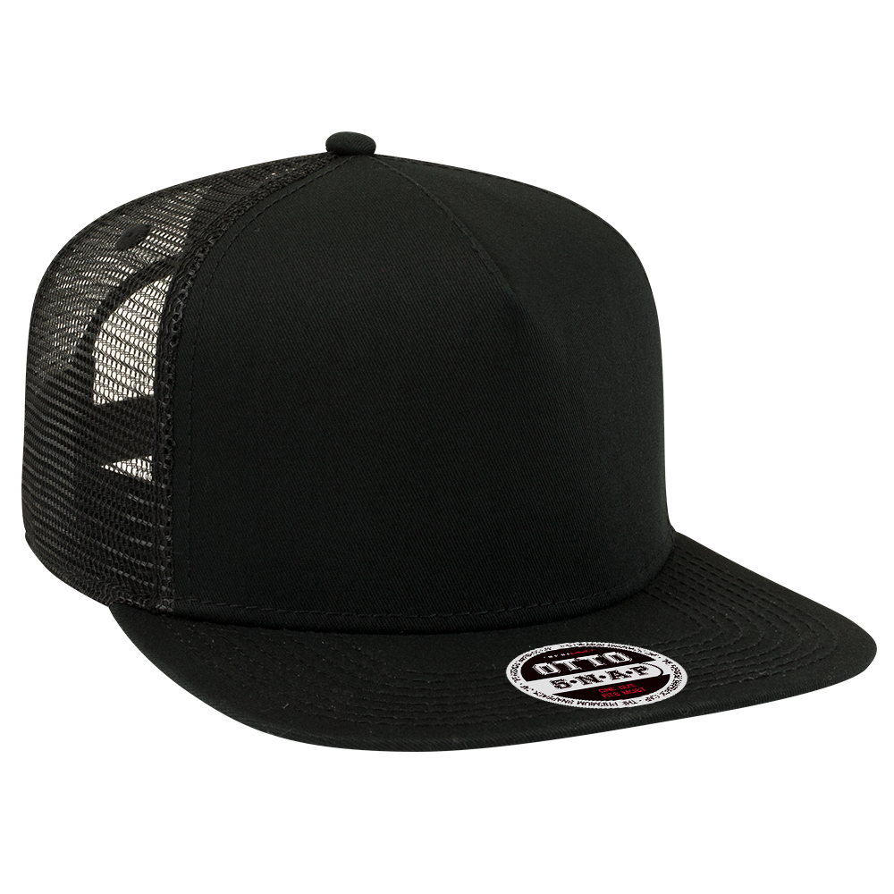 OTTOCAP 164-1217 - Superior Cotton Twill Square Flat Visor Mesh Back Snapback Hat