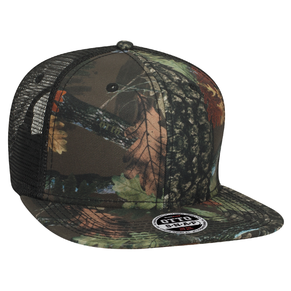 OTTO Cap 153-1208 - Camouflage "OTTO Snap" 6 Panel Mid Profile Square Flat Visor Snapback Hat