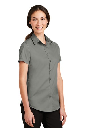 Port Authority® L664-Ladies Short Sleeve SuperPro™ Twill Shirt