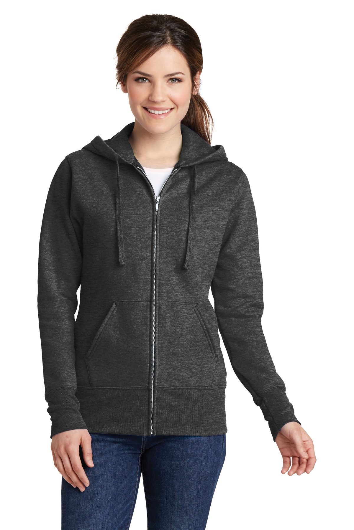 Port & Company  LPC78ZH - Ladies Classic Full-Zip Hooded Sweatshirt