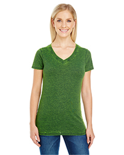 Threadfast Apparel 215B - Ladies' Cross Dye Short-Sleeve V-Neck T-Shirt
