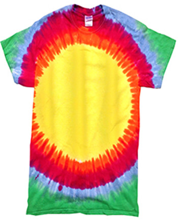 Tie-Dyed CD1140 - Adult Rainbow Pattern Tie-Dyed Tee