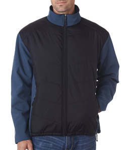 UltraClub 8295 - Adult Soft Shell Jacket with Quilted Front Back