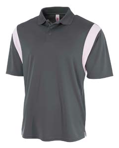 A4 Drop Ship N3266 - Men's Color Blocked Polo Shirt w/ Knit Collar