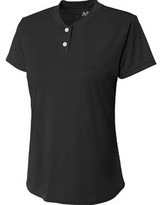 A4 Drop Ship NG3143 - Girl's Tek 2-Button Henley Shirt