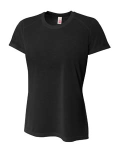 A4 Drop Ship NW3264 - Ladies' Shorts Sleeve Spun Poly T-Shirt