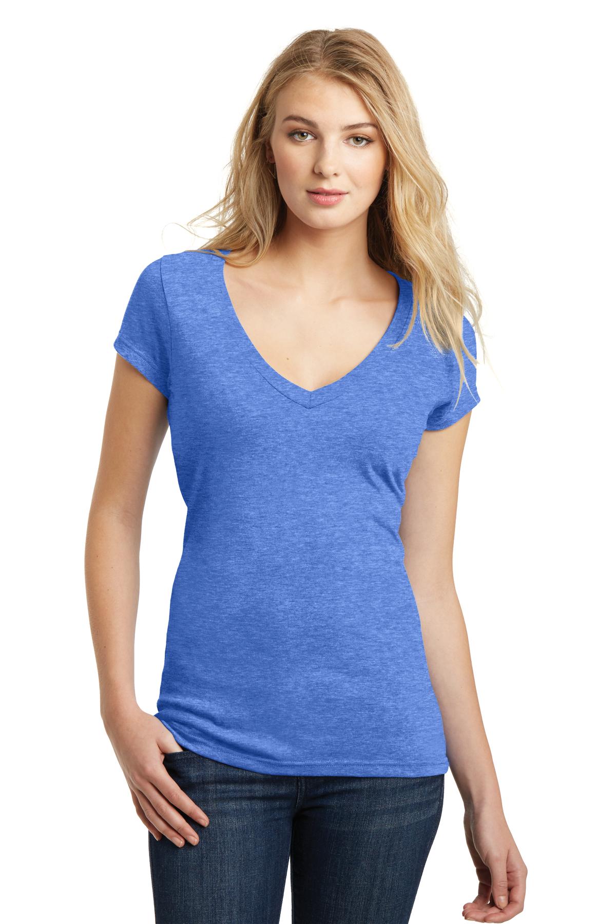 District  DT6502 - Juniors Very Important Tee  Deep V-Neck