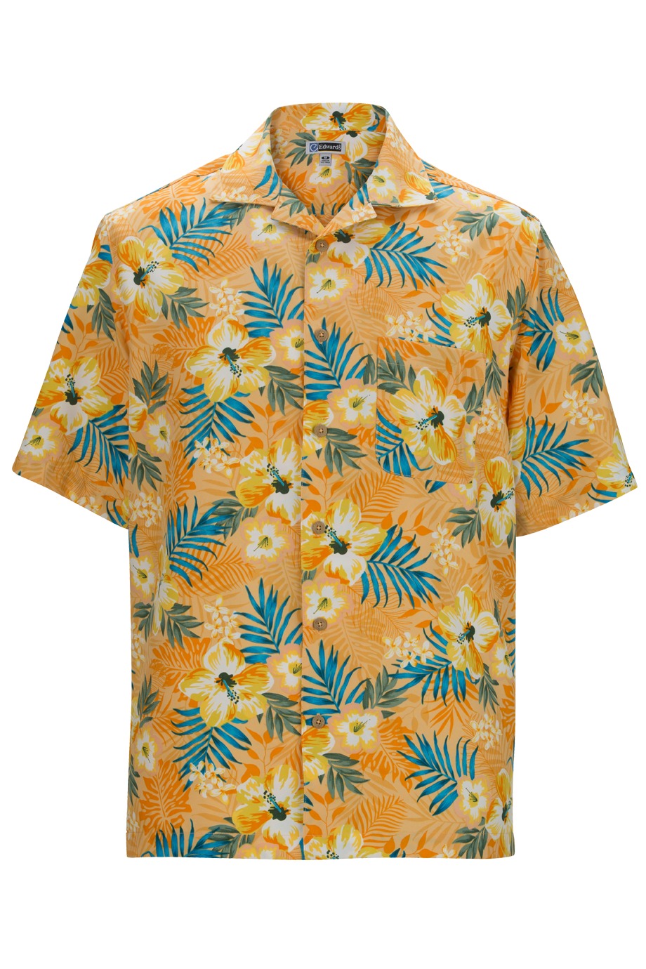 Edwards Garment 1035 - Tropical Hibiscus Camp Shirt